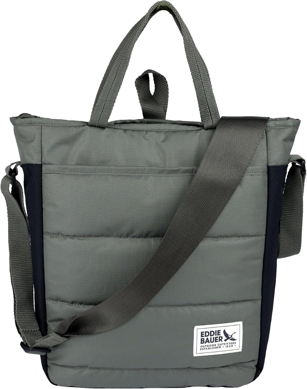 imageEddie Bauer Ripstop Nylon Puffer Day Tote Bag Everyday Carry Tote Travel VacationSprig