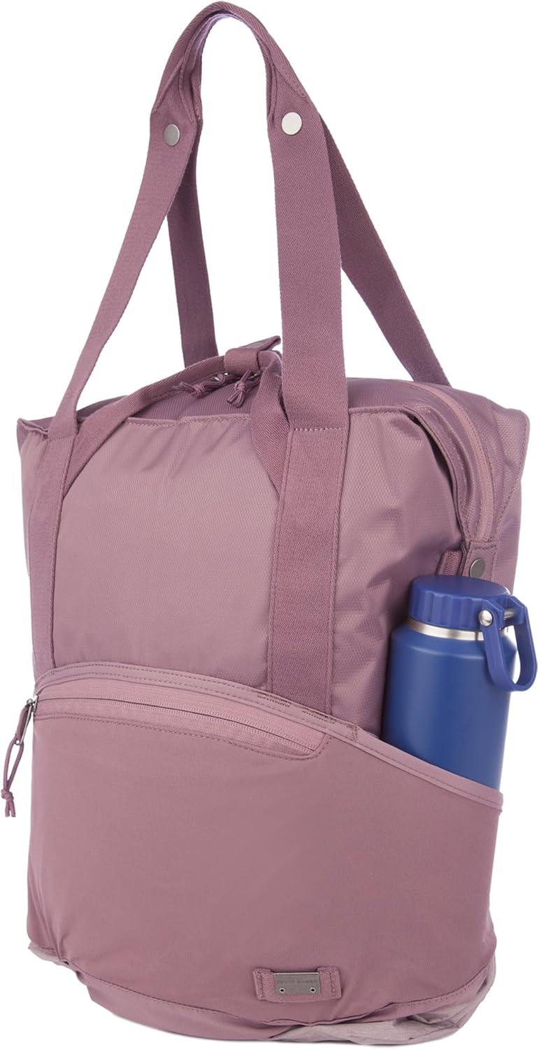 imageEddie Bauer Skylar Tote Bag  EDC  Work  Travel  Laptop Sleeve  Mesh Pockets  Convertible  Top Handle  25LDusty Violet
