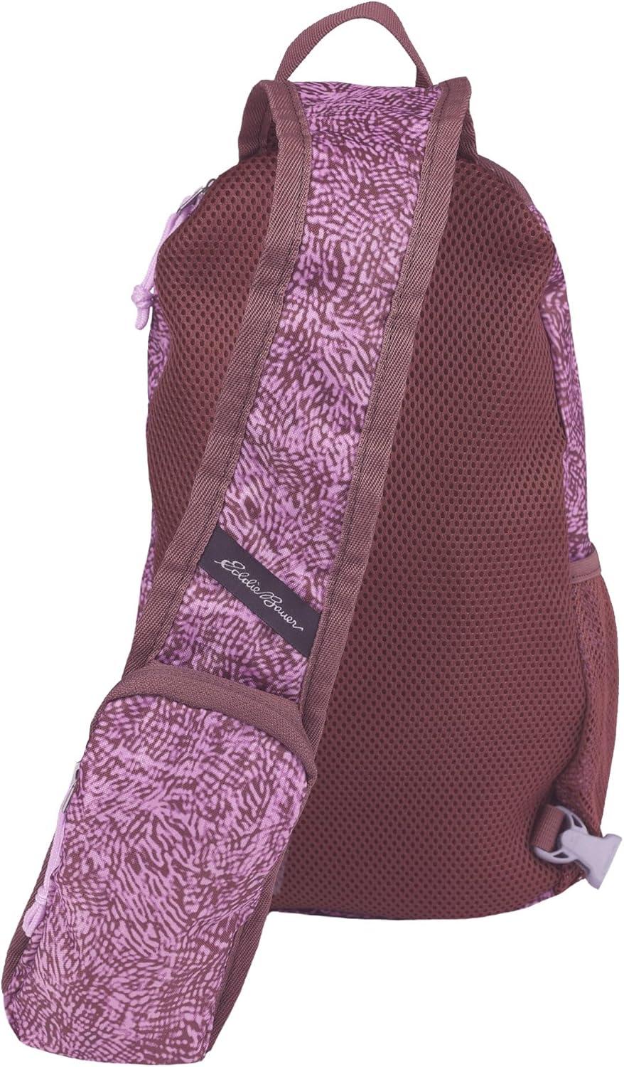 imageEddie Bauer Stowaway Packable Sling Bag Foldable Travel Outdoor Lightweight Compact Everyday Carry Ripstop Nylon 10LLilac