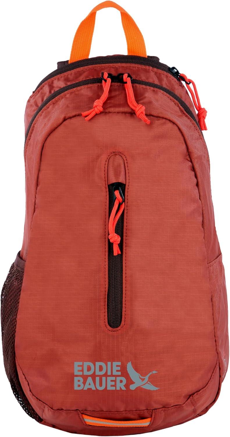 imageEddie Bauer Stowaway Packable Sling Bag Foldable Travel Outdoor Lightweight Compact Everyday Carry Ripstop Nylon 10LMaroon