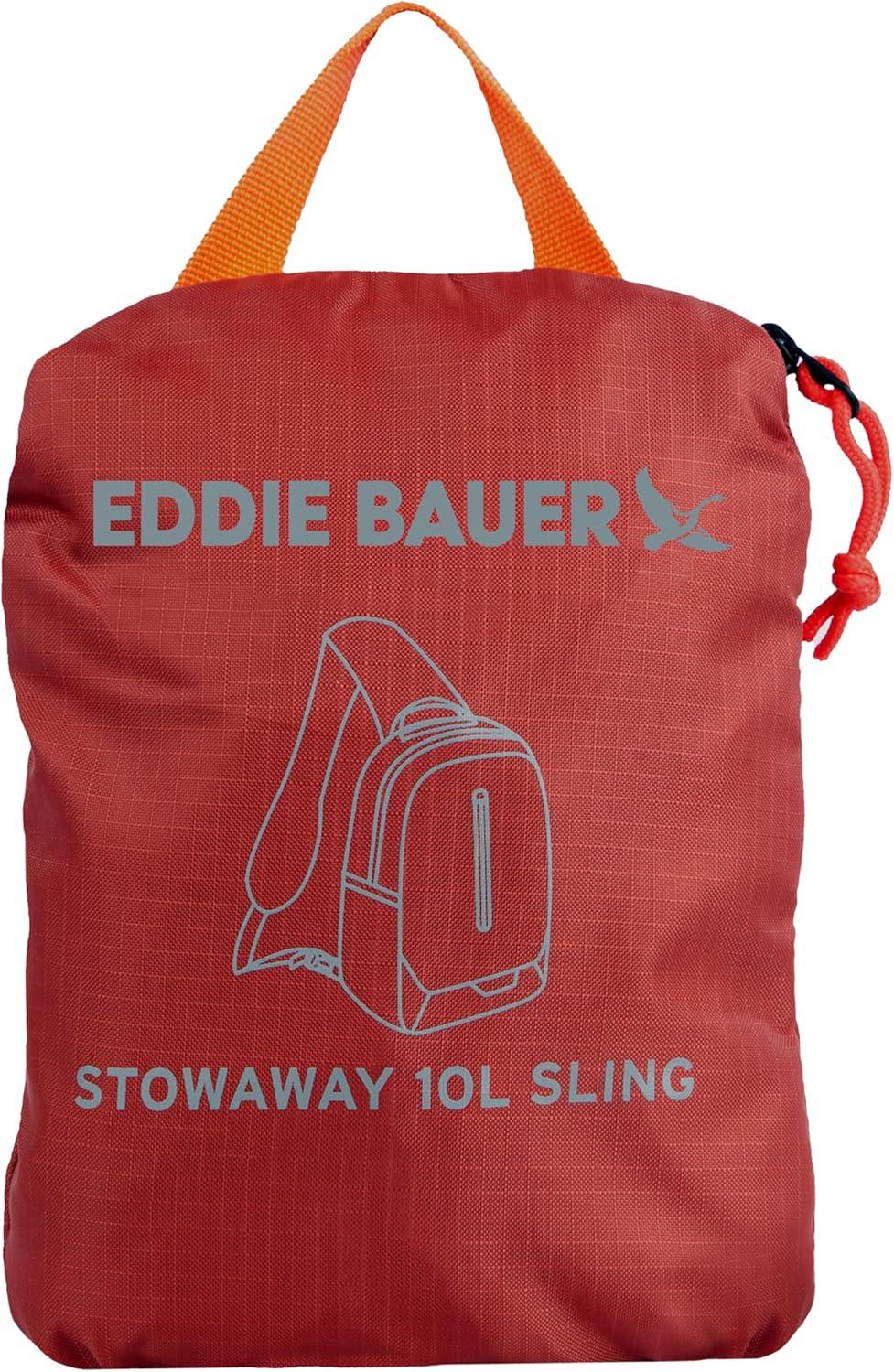 imageEddie Bauer Stowaway Packable Sling Bag Foldable Travel Outdoor Lightweight Compact Everyday Carry Ripstop Nylon 10LMaroon