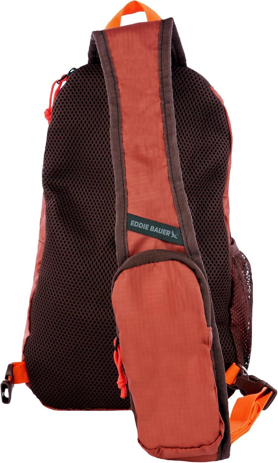imageEddie Bauer Stowaway Packable Sling Bag Foldable Travel Outdoor Lightweight Compact Everyday Carry Ripstop Nylon 10LMaroon