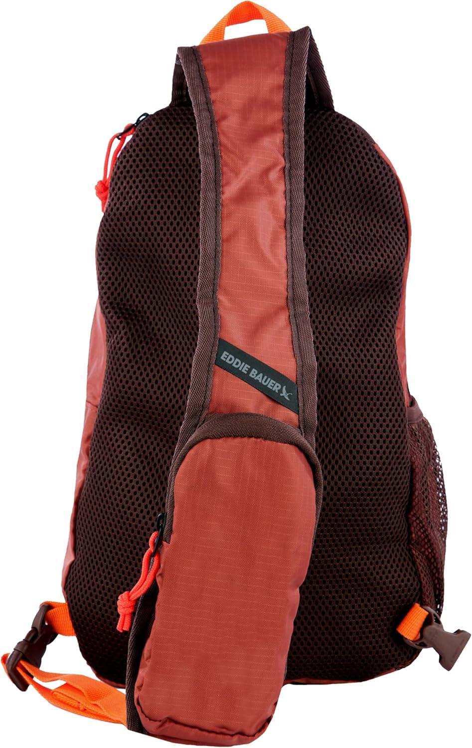 imageEddie Bauer Stowaway Packable Sling Bag Foldable Travel Outdoor Lightweight Compact Everyday Carry Ripstop Nylon 10LMaroon