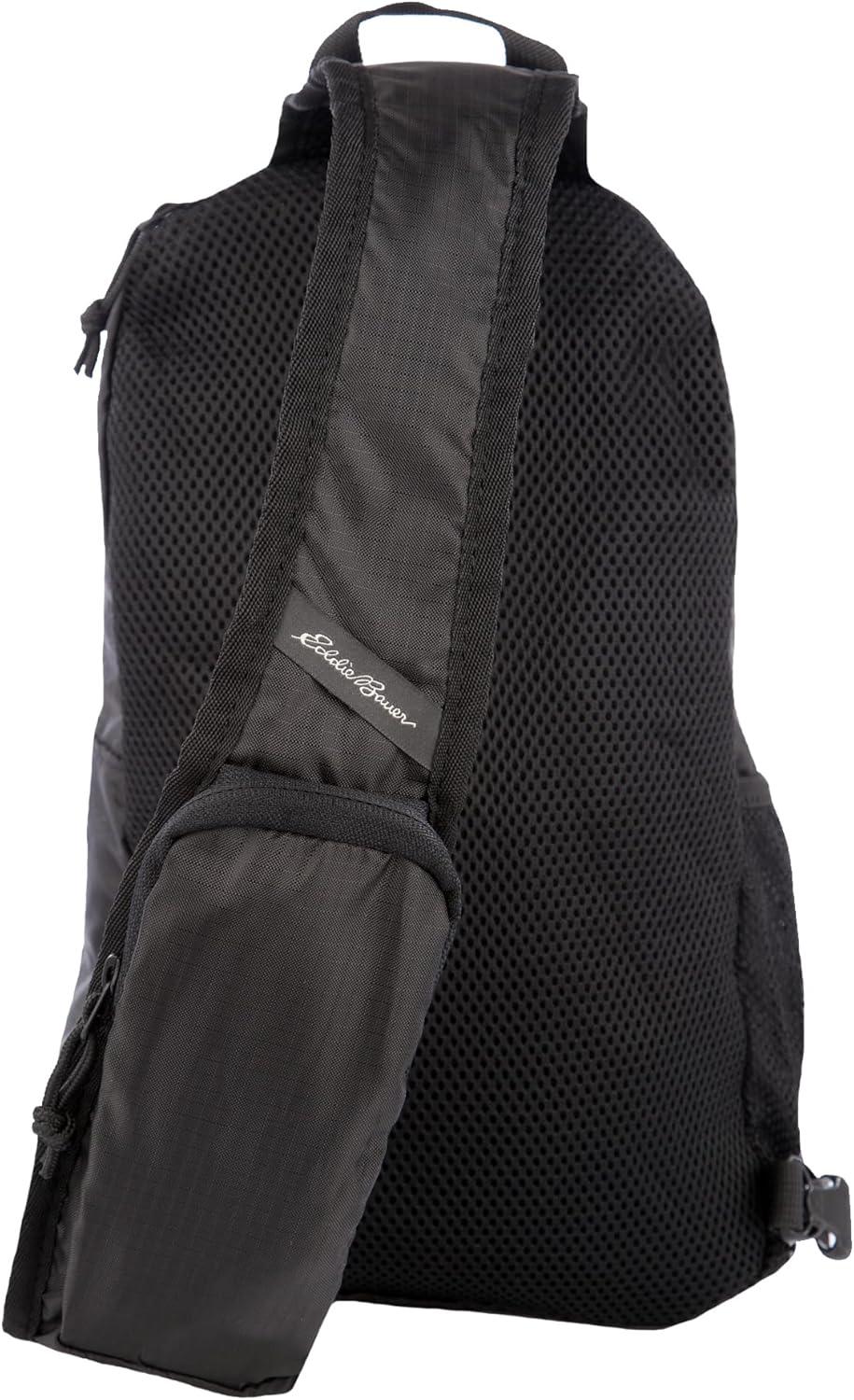imageEddie Bauer Stowaway Packable Sling Bag Foldable Travel Outdoor Lightweight Compact Everyday Carry Ripstop Nylon 10LOynx