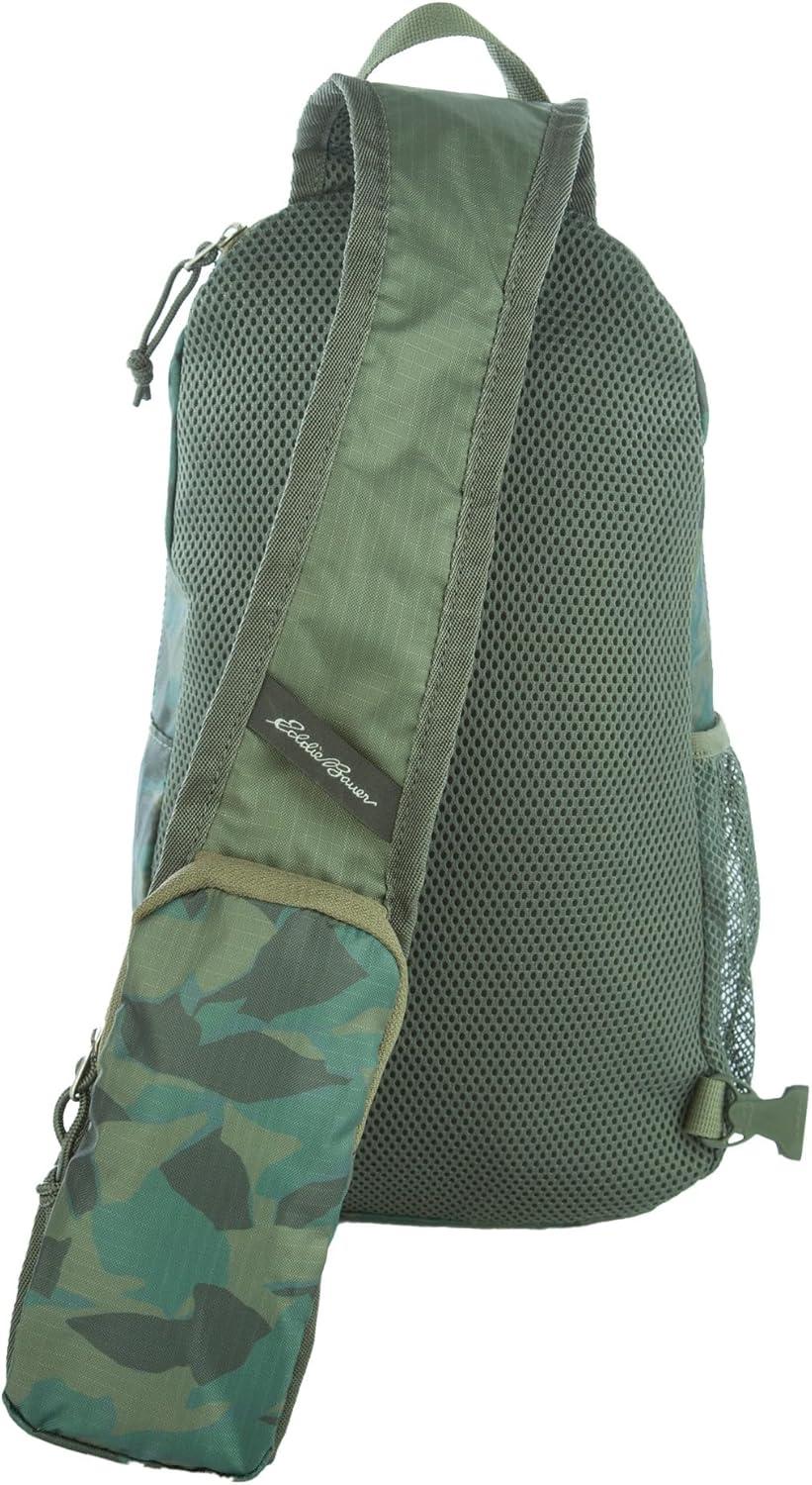 imageEddie Bauer Stowaway Packable Sling Bag Foldable Travel Outdoor Lightweight Compact Everyday Carry Ripstop Nylon 10LSprig