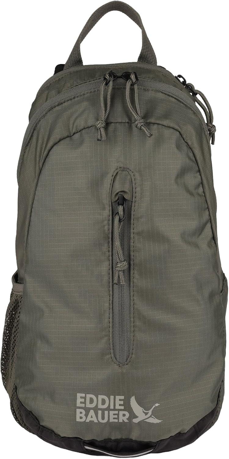 imageEddie Bauer Stowaway Packable Sling Bag Foldable Travel Outdoor Lightweight Compact Everyday Carry Ripstop Nylon 10LSpruce