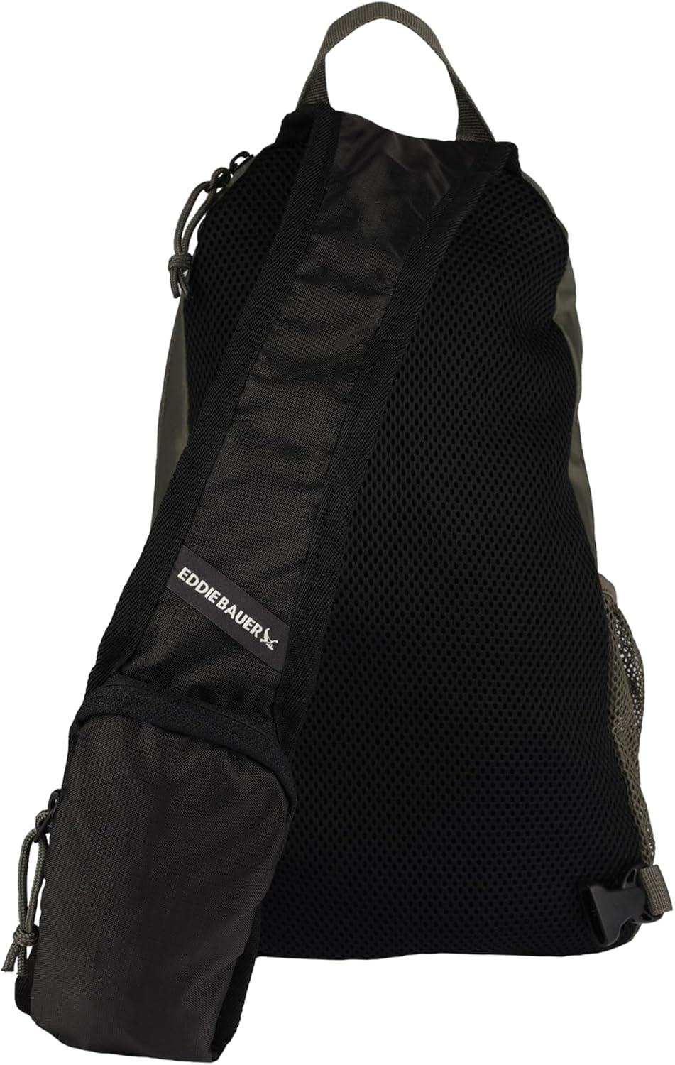 imageEddie Bauer Stowaway Packable Sling Bag Foldable Travel Outdoor Lightweight Compact Everyday Carry Ripstop Nylon 10LSpruce