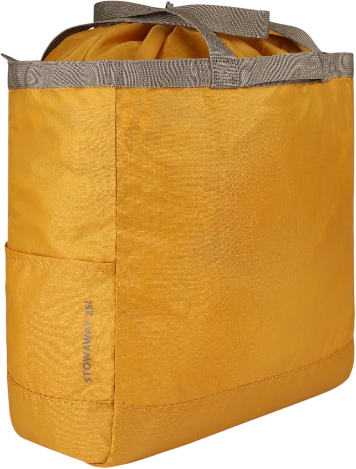 imageEddie Bauer Stowaway Packable Tote Bag  Lightweight  Compact  Cinch Closure  Ripstop Nylon  25l CapacityField Gold