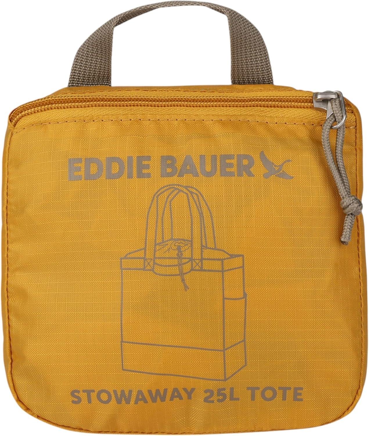 imageEddie Bauer Stowaway Packable Tote Bag  Lightweight  Compact  Cinch Closure  Ripstop Nylon  25l CapacityField Gold