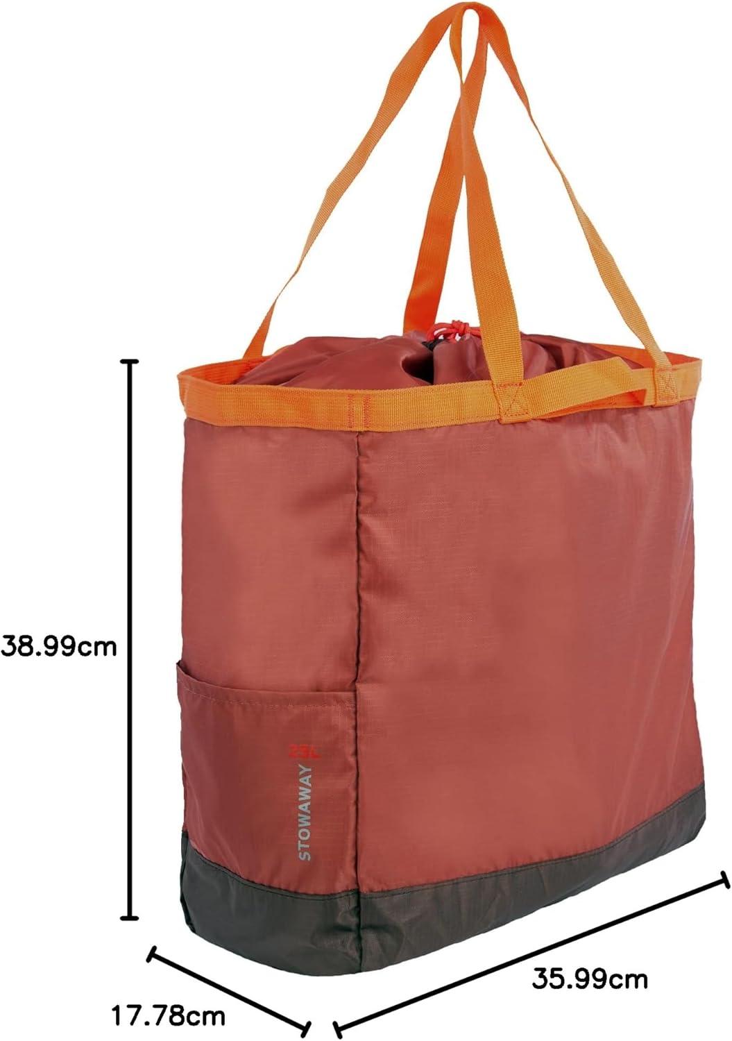 imageEddie Bauer Stowaway Packable Tote Bag  Lightweight  Compact  Cinch Closure  Ripstop Nylon  25l CapacityMaroon