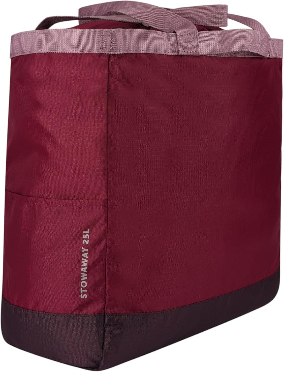 imageEddie Bauer Stowaway Packable Tote Bag  Lightweight  Compact  Cinch Closure  Ripstop Nylon  25l CapacityPort Red