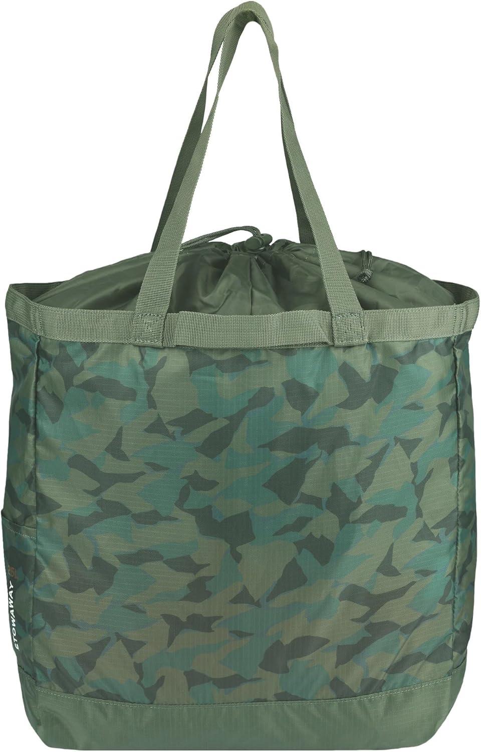 imageEddie Bauer Stowaway Packable Tote Bag  Lightweight  Compact  Cinch Closure  Ripstop Nylon  25l CapacitySprig