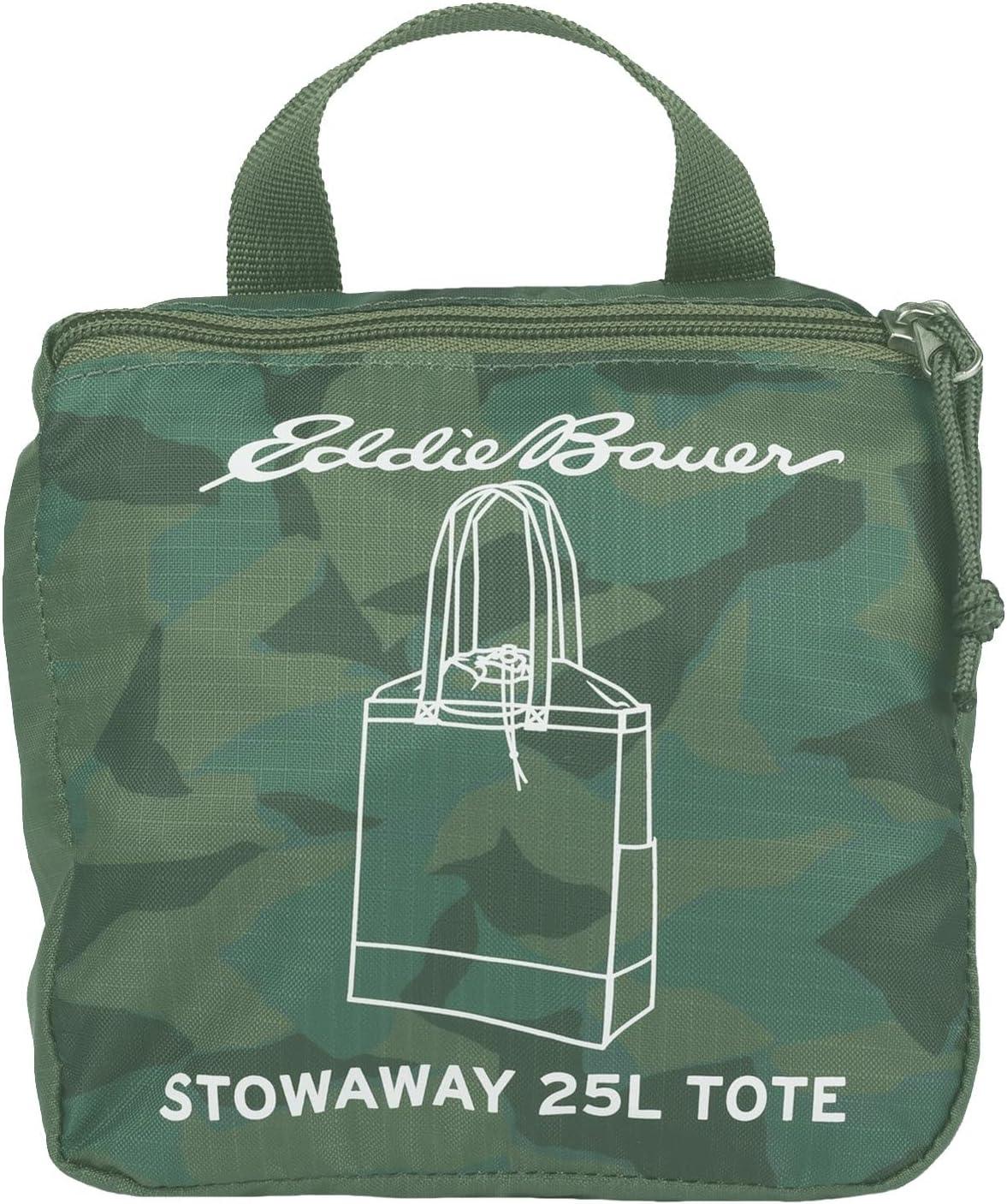 imageEddie Bauer Stowaway Packable Tote Bag  Lightweight  Compact  Cinch Closure  Ripstop Nylon  25l CapacitySprig
