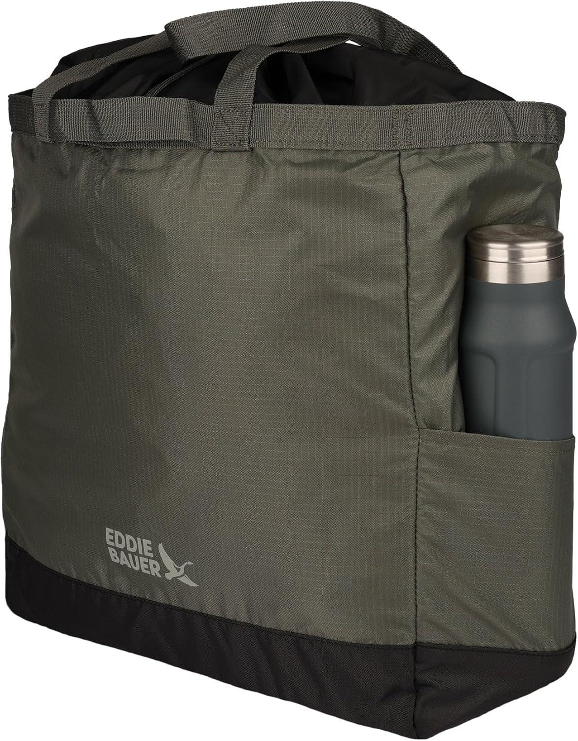 imageEddie Bauer Stowaway Packable Tote Bag  Lightweight  Compact  Cinch Closure  Ripstop Nylon  25l CapacitySpruce