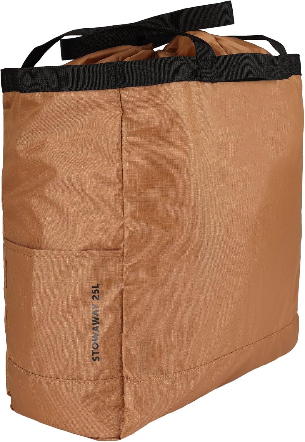 imageEddie Bauer Stowaway Packable Tote Bag  Lightweight  Compact  Cinch Closure  Ripstop Nylon  25l CapacityTobacco