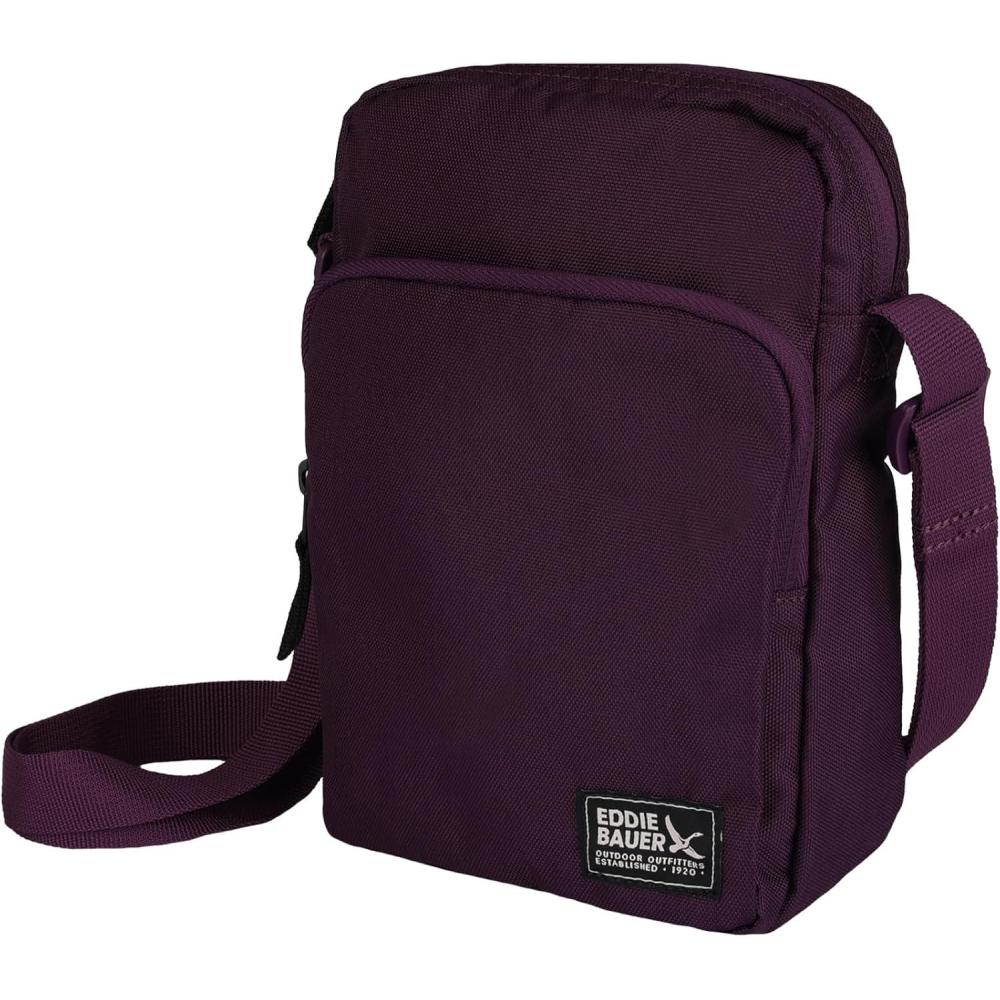 imageEddie Bauer Jasper Crossbody Bag  Everyday Carry  Lightweight  Travel  Adjustable  3L SlateDark Plum