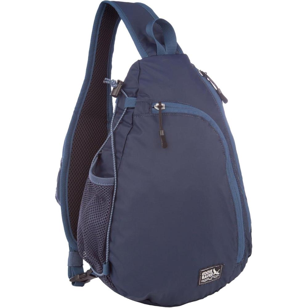imageEddie Bauer Ripstop 8L Shoulder Sling Pack with Padded AirMesh Adjustable Crossbody Strap Black One SizeBrook