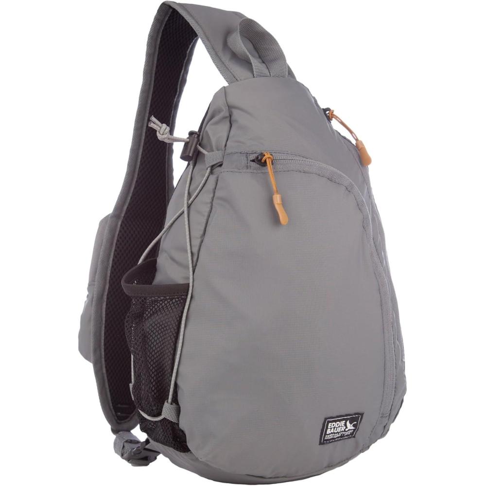 imageEddie Bauer Ripstop 8L Shoulder Sling Pack with Padded AirMesh Adjustable Crossbody Strap Black One SizeSlate