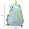 imageEddie Bauer Ripstop 8L Shoulder Sling Pack with Padded AirMesh Adjustable Crossbody Strap Black One SizeLight Aqua