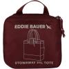 imageEddie Bauer Stowaway Packable Tote Bag  Lightweight  Compact  Cinch Closure  Ripstop Nylon  25l CapacityBlack Cherry