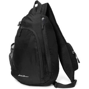 imageEddie Bauer Ripstop 8L Shoulder Sling Pack with Padded AirMesh Adjustable Crossbody Strap Black One SizeBlack