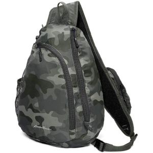imageEddie Bauer Ripstop 8L Shoulder Sling Pack with Padded AirMesh Adjustable Crossbody Strap Black One SizeCamo