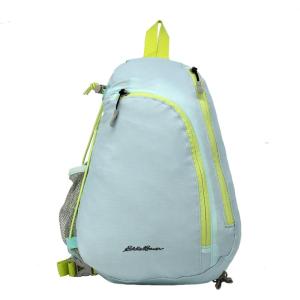 imageEddie Bauer Ripstop 8L Shoulder Sling Pack with Padded AirMesh Adjustable Crossbody Strap Black One SizeLight Aqua