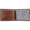 imageEddie Bauer Men Pioneer Leather and Printed Cotton Canvas Bilfold Wallet Assorted GraphicsGrey