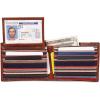 imageEddie Bauer Men Pioneer Leather and Printed Cotton Canvas Bilfold Wallet Assorted GraphicsMulti