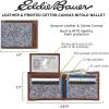 imageEddie Bauer Men Pioneer Leather and Printed Cotton Canvas Bilfold Wallet Assorted GraphicsMulti