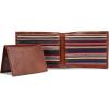 imageEddie Bauer Men Pioneer Leather and Printed Cotton Canvas Bilfold Wallet Assorted GraphicsMulti