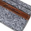 imageEddie Bauer Men Pioneer Leather and Printed Cotton Canvas Money Clip Card Case Wallet Assorted GraphicsGrey