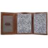imageEddie Bauer Men Pioneer Leather and Printed Cotton Canvas Trifold Wallet Assorted GraphicsGrey