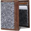imageEddie Bauer Men Pioneer Leather and Printed Cotton Canvas Trifold Wallet Assorted GraphicsGrey