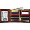 imageEddie Bauer Men Pioneer Leather and Printed Cotton Canvas Trifold Wallet Assorted GraphicsMulti