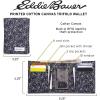 imageEddie Bauer Men Signature Bifold Passcase Wallet Available in Cotton Canvas Or Ripstop NylonCanvas Print  Red