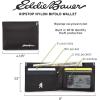 imageEddie Bauer Men Signature Bifold Passcase Wallet Available in Cotton Canvas Or Ripstop NylonRipstop Nylon  Navy