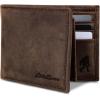 imageEddie Bauer Men Signature Leather Bifold Passcase WalletEmbossed Leather  Tan