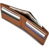 imageEddie Bauer Men Signature Leather Bifold Passcase WalletLeather  Brown