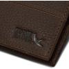 imageEddie Bauer Men Signature Leather Bifold Passcase WalletRugged Leather  Brown