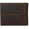 imageEddie Bauer Men Signature Leather Bifold Passcase WalletRugged Leather  Brown