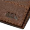 imageEddie Bauer Men Signature Leather Bifold Passcase WalletRugged Leather  Tan