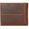 imageEddie Bauer Men Signature Leather Bifold Passcase WalletRugged Leather  Tan