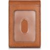 imageEddie Bauer Men Signature Leather Money Clip Card Case WalletLeather  Brown