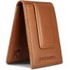 imageEddie Bauer Men Signature Leather Money Clip Card Case WalletLeather  Brown