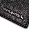 imageEddie Bauer Men Signature Leather Money Clip Card Case WalletLeather Logo  Black