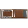imageEddie Bauer Men Signature Leather Money Clip Card Case WalletLeather Logo  Tan