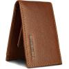 imageEddie Bauer Men Signature Leather Money Clip Card Case WalletLeather Logo  Tan