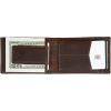 imageEddie Bauer Men Signature Leather Money Clip Card Case WalletRugged Leather  Brown