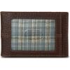 imageEddie Bauer Men Signature Leather Money Clip Card Case WalletRugged Leather  Brown